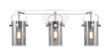 Innovations Lighting 423-3W-PN-G423-7SM - Pilaster II Cylinder - 3 Light - 25 inch - Polished Nickel - Bath Vanity Light