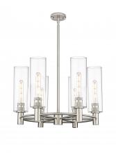 Innovations Lighting 434-6CR-PN-G434-12CL - Crown Point - 6 Light - 24 inch - Polished Nickel - Chandelier