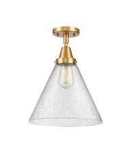 Innovations Lighting 447-1C-SG-G44-L-LED - Cone - 1 Light - 12 inch - Satin Gold - Flush Mount