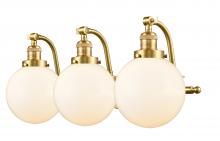 Innovations Lighting 515-3W-SG-G201-8 - Beacon - 3 Light - 28 inch - Satin Gold - Bath Vanity Light