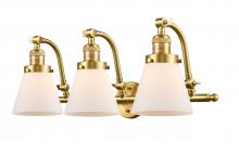 Innovations Lighting 515-3W-SG-G61 - Cone - 3 Light - 28 inch - Satin Gold - Bath Vanity Light