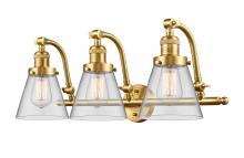 Innovations Lighting 515-3W-SG-G62 - Cone - 3 Light - 28 inch - Satin Gold - Bath Vanity Light