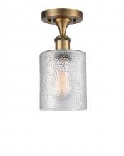 Innovations Lighting 516-1C-BB-G112 - Cobbleskill - 1 Light - 5 inch - Brushed Brass - Semi-Flush Mount