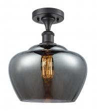 Innovations Lighting 516-1C-BK-G93-L - Fenton - 1 Light - 11 inch - Matte Black - Semi-Flush Mount