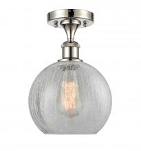 Innovations Lighting 516-1C-PN-G125 - Athens - 1 Light - 8 inch - Polished Nickel - Semi-Flush Mount