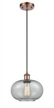 Innovations Lighting 516-1P-AC-G247 - Gorham - 1 Light - 10 inch - Antique Copper - Cord hung - Mini Pendant