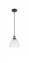 Innovations Lighting 516-1P-BAB-GBD-754 - Bristol - 1 Light - 8 inch - Black Antique Brass - Cord hung - Mini Pendant