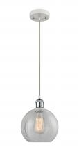 Innovations Lighting 516-1P-WPC-G125 - Athens - 1 Light - 8 inch - White Polished Chrome - Cord hung - Mini Pendant