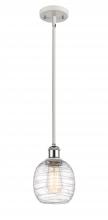 Innovations Lighting 516-1S-WPC-G1013 - Belfast - 1 Light - 6 inch - White Polished Chrome - Mini Pendant