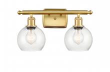 Innovations Lighting 516-2W-SG-G124-6 - Athens - 2 Light - 16 inch - Satin Gold - Bath Vanity Light