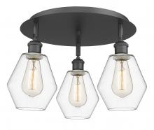 Innovations Lighting 516-3C-BK-G652-6 - Cindyrella - 3 Light - 18 inch - Matte Black - Flush Mount