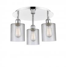 Innovations Lighting 516-3C-PC-G112 - Cobbleskill - 3 Light - 17 inch - Polished Chrome - Flush Mount