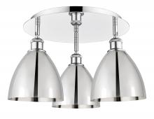 Innovations Lighting 516-3C-PC-MBD-75-PC - Bristol - 3 Light - 19 inch - Polished Chrome - Flush Mount