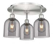 Innovations Lighting 516-3C-SN-G558-6SM - Bella - 3 Light - 17 inch - Satin Nickel - Flush Mount