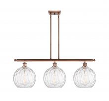 Innovations Lighting 516-3I-AC-G1215-10 - Athens Water Glass - 3 Light - 37 inch - Antique Copper - Cord hung - Island Light