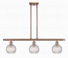 Innovations Lighting 516-3I-AC-G122C-6CL - Athens - 3 Light - 36 inch - Antique Copper - Cord hung - Island Light