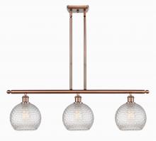 Innovations Lighting 516-3I-AC-G122C-8CL - Athens - 3 Light - 36 inch - Antique Copper - Cord hung - Island Light