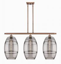 Innovations Lighting 516-3I-AC-G557-10SM - Vaz - 3 Light - 37 inch - Antique Copper - Cord hung - Island Light