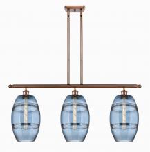 Innovations Lighting 516-3I-AC-G557-8BL - Vaz - 3 Light - 36 inch - Antique Copper - Cord hung - Island Light