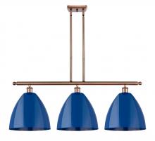 Innovations Lighting 516-3I-AC-MBD-12-BL - Plymouth - 3 Light - 39 inch - Antique Copper - Cord hung - Island Light