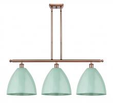 Innovations Lighting 516-3I-AC-MBD-12-SF - Plymouth - 3 Light - 39 inch - Antique Copper - Cord hung - Island Light