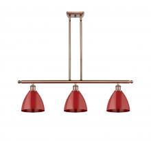 Innovations Lighting 516-3I-AC-MBD-75-RD - Plymouth - 3 Light - 36 inch - Antique Copper - Cord hung - Island Light