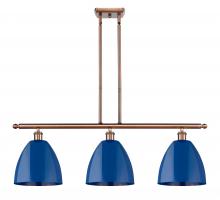 Innovations Lighting 516-3I-AC-MBD-9-BL - Plymouth - 3 Light - 36 inch - Antique Copper - Cord hung - Island Light