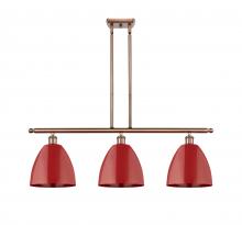 Innovations Lighting 516-3I-AC-MBD-9-RD - Plymouth - 3 Light - 36 inch - Antique Copper - Cord hung - Island Light