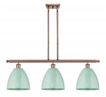 Innovations Lighting 516-3I-AC-MBD-9-SF - Plymouth - 3 Light - 36 inch - Antique Copper - Cord hung - Island Light