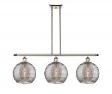 Innovations Lighting 516-3I-PN-G1213-10SM - Athens Deco Swirl - 3 Light - 37 inch - Polished Nickel - Cord hung - Island Light