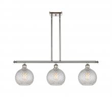 Innovations Lighting 516-3I-PN-G122C-8CL - Athens - 3 Light - 36 inch - Polished Nickel - Cord hung - Island Light