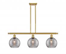 Innovations Lighting 516-3I-SG-G1213-8SM - Athens Deco Swirl - 3 Light - 36 inch - Satin Gold - Cord hung - Island Light