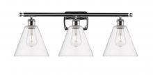 Innovations Lighting 516-3W-PC-GBC-82 - Berkshire - 3 Light - 28 inch - Polished Chrome - Bath Vanity Light