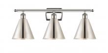 Innovations Lighting 516-3W-PN-MBC-8-PN - Berkshire - 3 Light - 28 inch - Polished Nickel - Bath Vanity Light