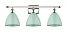 Innovations Lighting 516-3W-PN-MBD-75-SF - Plymouth - 3 Light - 28 inch - Polished Nickel - Bath Vanity Light