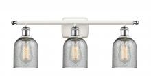Innovations Lighting 516-3W-WPC-G257 - Caledonia - 3 Light - 25 inch - White Polished Chrome - Bath Vanity Light