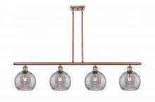 Innovations Lighting 516-4I-AC-G1213-8SM - Athens Deco Swirl - 4 Light - 48 inch - Antique Copper - Cord hung - Island Light