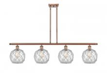 Innovations Lighting 516-4I-AC-G122-8RW - Farmhouse Rope - 4 Light - 48 inch - Antique Copper - Cord hung - Island Light