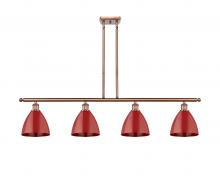 Innovations Lighting 516-4I-AC-MBD-75-RD - Plymouth - 4 Light - 48 inch - Antique Copper - Cord hung - Island Light