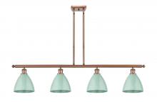 Innovations Lighting 516-4I-AC-MBD-75-SF - Plymouth - 4 Light - 48 inch - Antique Copper - Cord hung - Island Light