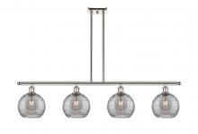 Innovations Lighting 516-4I-PN-G1213-8SM - Athens Deco Swirl - 4 Light - 48 inch - Polished Nickel - Cord hung - Island Light