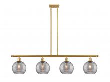 Innovations Lighting 516-4I-SG-G1213-8SM - Athens Deco Swirl - 4 Light - 48 inch - Satin Gold - Cord hung - Island Light