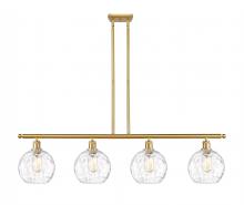 Innovations Lighting 516-4I-SG-G1215-8 - Athens Water Glass - 4 Light - 48 inch - Satin Gold - Cord hung - Island Light