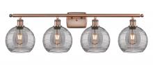 Innovations Lighting 516-4W-AC-G1213-8SM - Athens Deco Swirl - 4 Light - 38 inch - Antique Copper - Bath Vanity Light