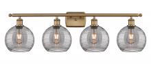 Innovations Lighting 516-4W-BB-G1213-8SM - Athens Deco Swirl - 4 Light - 38 inch - Brushed Brass - Bath Vanity Light