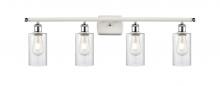 Innovations Lighting 516-4W-WPC-G804 - Clymer - 4 Light - 34 inch - White Polished Chrome - Bath Vanity Light