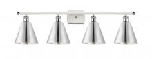 Innovations Lighting 516-4W-WPC-MBC-8-PC - Berkshire - 4 Light - 38 inch - White Polished Chrome - Bath Vanity Light