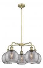 Innovations Lighting 516-5CR-AB-G1213-8SM - Athens Deco Swirl - 5 Light - 26 inch - Antique Brass - Chandelier