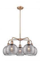 Innovations Lighting 516-5CR-AC-G1213-8SM - Athens Deco Swirl - 5 Light - 26 inch - Antique Copper - Chandelier