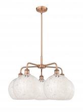 Innovations Lighting 516-5CR-AC-G1216-10WM - White Mouchette - 5 Light - 28 inch - Antique Copper - Chandelier